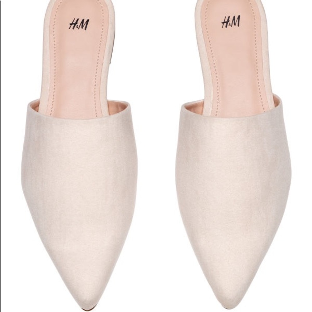 H&M flat mules 8.5, worn once!